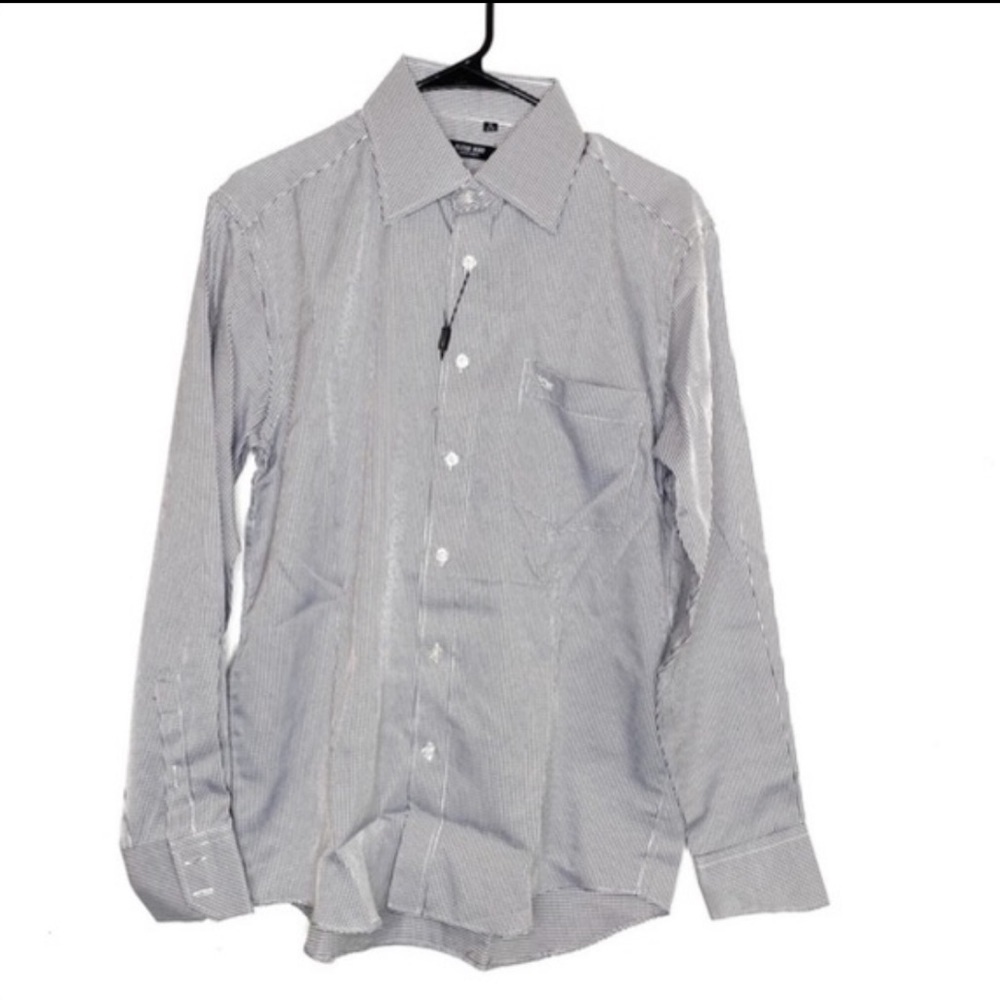Flush Bird LS windowpane dress shirt NWT